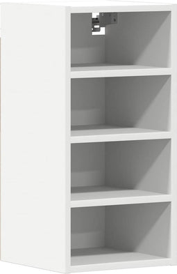 vidaXL - Hangkast - 30x29,5x60 - cm - bewerkt - hout - wit