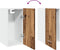 vidaXL - Hangkast - 30x31x60 - cm - bewerkt - hout - oud - houtkleurig