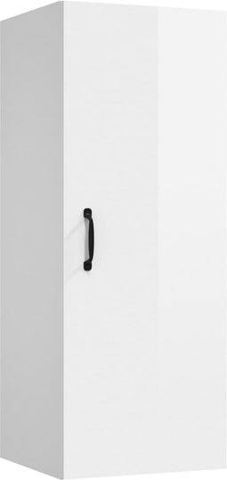 vidaXL - Hangkast - 34,5x34x90 - cm - bewerkt - hout - hoogglans - wit