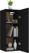 vidaXL - Hangkast - 34,5x34x90 - cm - bewerkt - hout - hoogglans - wit