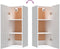 vidaXL - Hangkast - 34,5x34x90 - cm - bewerkt - hout - hoogglans - wit