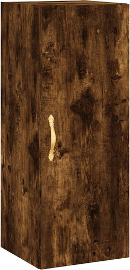 vidaXL - Hangkast - 34,5x34x90 - cm - gerookt - eikenkleurig