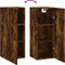 vidaXL - Hangkast - 34,5x34x90 - cm - gerookt - eikenkleurig