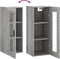 vidaXL - Hangkast - 34,5x34x90 - cm - grijs - sonoma - eikenkleurig