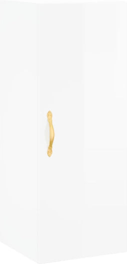 vidaXL - Hangkast - 34,5x34x90 - cm - hoogglans - wit