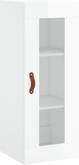 vidaXL - Hangkast - 34,5x34x90 - cm - hoogglans - wit