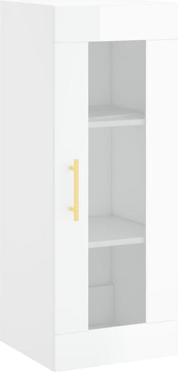 vidaXL - Hangkast - 34,5x34x90 - cm - hoogglans - wit