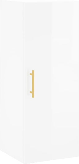 vidaXL - Hangkast - 34,5x34x90 - cm - hoogglans - wit