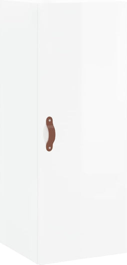 vidaXL - Hangkast - 34,5x34x90 - cm - hoogglans - wit