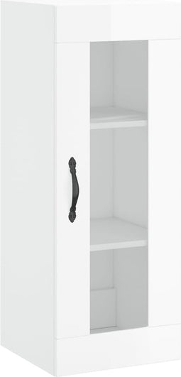 vidaXL - Hangkast - 34,5x34x90 - cm - hoogglans - wit