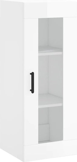 vidaXL - Hangkast - 34,5x34x90 - cm - hoogglans - wit