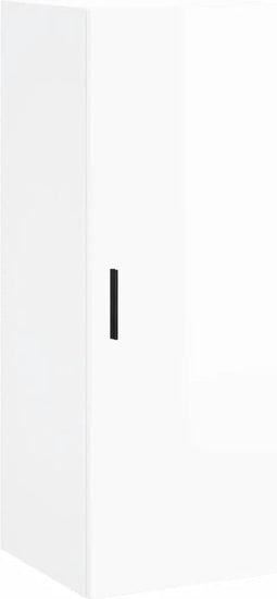 vidaXL - Hangkast - 34,5x34x90 - cm - hoogglans - wit