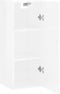 vidaXL - Hangkast - 34,5x34x90 - cm - hoogglans - wit