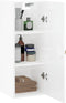 vidaXL - Hangkast - 34,5x34x90 - cm - hoogglans - wit