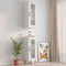 vidaXL - Hangkast - 34,5x34x90 - cm - hoogglans - wit