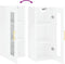 vidaXL - Hangkast - 34,5x34x90 - cm - hoogglans - wit