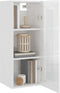 vidaXL - Hangkast - 34,5x34x90 - cm - hoogglans - wit