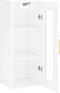vidaXL - Hangkast - 34,5x34x90 - cm - hoogglans - wit