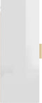 vidaXL - Hangkast - 34,5x34x90 - cm - hoogglans - wit