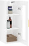 vidaXL - Hangkast - 34,5x34x90 - cm - hoogglans - wit