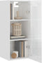 vidaXL - Hangkast - 34,5x34x90 - cm - hoogglans - wit