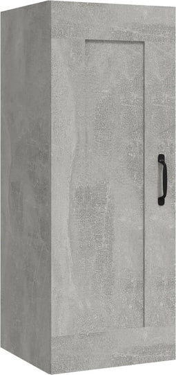 vidaXL - Hangkast - 35x34x90 - cm - bewerkt - hout - betongrijs