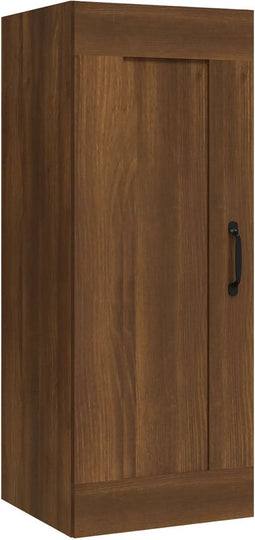 vidaXL - Hangkast - 35x34x90 - cm - bewerkt - hout - bruineikenkleurig