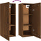 vidaXL - Hangkast - 35x34x90 - cm - bewerkt - hout - bruineikenkleurig