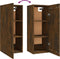 vidaXL - Hangkast - 35x34x90 - cm - bewerkt - hout - gerookt - eikenkleurig