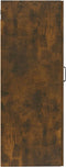 vidaXL - Hangkast - 35x34x90 - cm - bewerkt - hout - gerookt - eikenkleurig