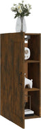 vidaXL - Hangkast - 35x34x90 - cm - bewerkt - hout - gerookt - eikenkleurig