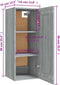 vidaXL - Hangkast - 35x34x90 - cm - bewerkt - hout - grijs - sonoma - eikenkleurig