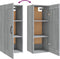 vidaXL - Hangkast - 35x34x90 - cm - bewerkt - hout - grijs - sonoma - eikenkleurig