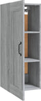 vidaXL - Hangkast - 35x34x90 - cm - bewerkt - hout - grijs - sonoma - eikenkleurig