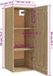 vidaXL - Hangkast - 35x34x90 - cm - bewerkt - hout - sonoma - eikenkleurig