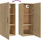 vidaXL - Hangkast - 35x34x90 - cm - bewerkt - hout - sonoma - eikenkleurig