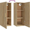 vidaXL - Hangkast - 35x34x90 - cm - bewerkt - hout - sonoma - eikenkleurig