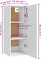 vidaXL - Hangkast - 35x34x90 - cm - bewerkt - hout - wit