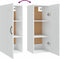 vidaXL - Hangkast - 35x34x90 - cm - bewerkt - hout - wit