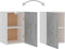 vidaXL - Hangkast - 39,5x31x60 - cm - bewerkt - hout - betongrijs