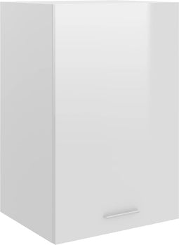 vidaXL - Hangkast - 39,5x31x60 - cm - bewerkt - hout - hoogglans - wit