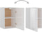 vidaXL - Hangkast - 39,5x31x60 - cm - bewerkt - hout - hoogglans - wit