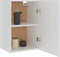 vidaXL - Hangkast - 39,5x31x60 - cm - bewerkt - hout - wit