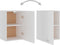 vidaXL - Hangkast - 39,5x31x60 - cm - bewerkt - hout - wit
