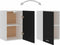 vidaXL - Hangkast - 39,5x31x60 - cm - bewerkt - hout - zwart