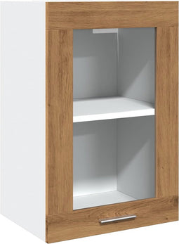 vidaXL - Hangkast - 40x31x60 - cm - bewerkt - hout - artisanaal - eikenkleurig