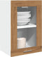 vidaXL - Hangkast - 40x31x60 - cm - bewerkt - hout - artisanaal - eikenkleurig