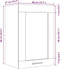 vidaXL - Hangkast - 40x31x60 - cm - bewerkt - hout - artisanaal - eikenkleurig