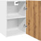vidaXL - Hangkast - 40x31x60 - cm - bewerkt - hout - artisanaal - eikenkleur