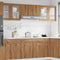 vidaXL - Hangkast - 40x31x60 - cm - bewerkt - hout - artisanaal - eikenkleurig